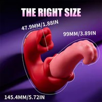 Heißer Verkauf 2-in-1 Zungenleck-Vibrator G-Punkt Klitorisstimulator Dildo Stark Schwingender Zungenvibrator Sexspielzeug für Frauen