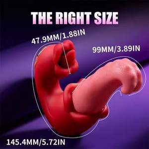 Heißer Verkauf 2-in-1 Zungenlecken-Vibrator G-Punkt-Klitorisstimulator Dildo Starker Swing Frauen Zungenvibrator Sexspielzeug für die Frau - Product Image 3