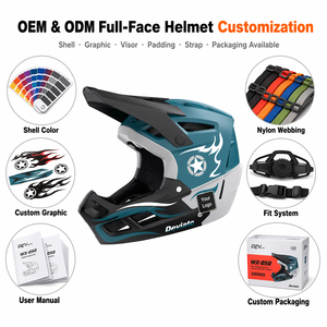 <span class=keywords><strong>Casque</strong></span> de vélo <span class=keywords><strong>intégral</strong></span> Cool MTB certifié CE EN1078 & CPSC avec matériau PC+EPS pour la descente en VTT, la course hors route - Product Image 5