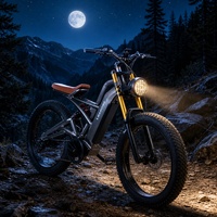 Vélo électrique pour adultes à batterie au lithium sans balais haute puissance, pneus larges, suspension intégrale, cadre en alliage d'aluminium, vélo de montagne électrique fabriqué en Chine