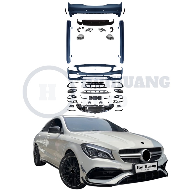 Top Quality Car Parts Body Kit for Mercedes benz CLA Class W117 Upgrade CLA45 AMG Bodykit with Bumper Grille Tip Exhaust