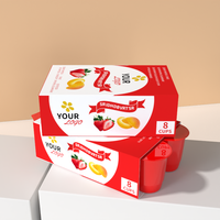Boîtes en papier personnalisées pour yaourt, design économique, haute qualité, qualité alimentaire, réfrigérables, type enveloppe