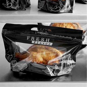 Sacs d'emballage alimentaire surgelé en plastique refermables à fermeture éclair, imprimés sur mesure, pour poulet rôti à la broche, adaptés au <span class=keywords><strong>micro</strong></span>-ondes - Product Image 4