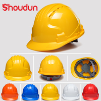 Casques de sécurité ventilés anti-écrasement pour chantier de construction, en stock, pour les travailleurs en génie civil, en foresterie et dans les mines