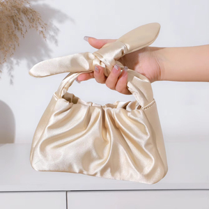 Bolso de Mano de Satén Suave de Alta Calidad con Lazo, Estilo Nube Plisada, para Mujer, de Lujo, Nuevo Diseño, Marca Famosa 5A - Product Image 1