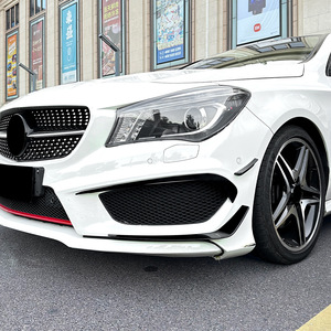 Mercedes-Benz CLA C117 2013-2015 AMG Line Front Windshield Decals ABS Piano Black Carbon Fiber Texture Car Window Weather - Product Image 1