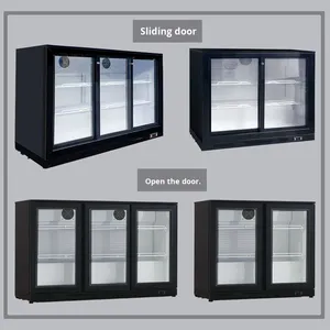 Comptoir de <span class=keywords><strong>bar</strong></span>, armoire à bière, armoire réfrigérée commerciale en acier inoxydable, vitrine réfrigérée pour boissons, réfrigérateur à boissons avec porte coulissante - Product Image 2