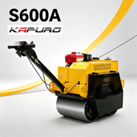 Rouleau compresseur autoporté KAPURO S600A 30kN 75Hz Honda GX270, poids de travail 530kg, rayon de braquage court