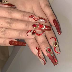 Nail Art K9 Joyas de diamantes en forma especial Cristal de alta calidad Brillante Multifacético Parte inferior puntiaguda Rhinestone LOGOTIPO personalizado - Product Image 1