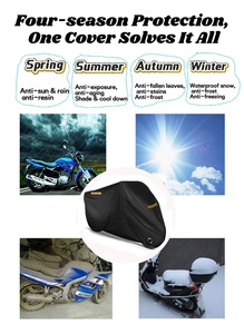 Telo Coprimoto Parasole Grande per Biciclette Elettriche, <span class=keywords><strong>Impermeabile</strong></span> e <span class=keywords><strong>Antipioggia</strong></span> con Funzione di Protezione Motore per <span class=keywords><strong>Moto</strong></span> - Product Image 5