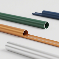 Tuyaux ronds en aluminium rouge vert bleu or violet Tube creux en aluminium de couleur personnalisée