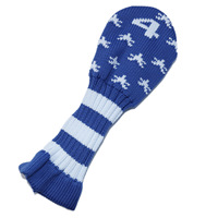 Housse de protection pour têtes de fers de golf en laine tricotée bleue, lot de 11 pièces, protège-têtes de fer souples, accessoires pour clubs de golf