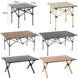 Wholesale Modern Small Carbon Steel Folding <strong>Table</strong> Outdoor Portable Camping Rolling <strong>Table</strong> for Picnic - Product Image 5