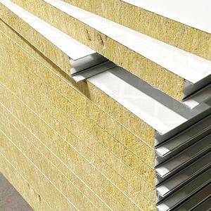 Panel Sándwich de Lana de Roca Ignífugo y Acústico para Paredes y Techos, Panel Sándwich de Vidrio - Product Image 3