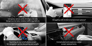 Ottocast 10 inch màn hình cảm ứng xe hơi di động không dây Carplay Android tự động hiển thị Dashcam MP5 phổ Carplay màn hình với DVR - Product Image 3