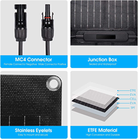 Panneaux solaires monocristallins de haute qualité de type N 100W 200W 300W Panneaux solaires flexibles légers