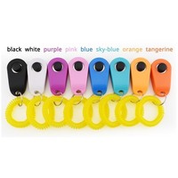 PETRICH Bracelet jaune FS-XP-318 et anneau vert Clicker d'entraînement d'agilité pour chien avec conception de doigt en plastique Style moderne simple