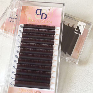 Dragon Premium Super Matter Black Lash Proveedor Seda Volumen Suave Coreano PBT Hecho a mano Rizos estables Extensión de pestañas 0,05 0,07 0,10 - Product Image 4