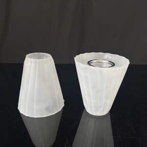 MH-Z0428 Usine En Gros Blanc Givré Lanterne En Verre Abat-Jour Couverture pour <span class=keywords><strong>Chandelier</strong></span> Candélabr - Product Image 6