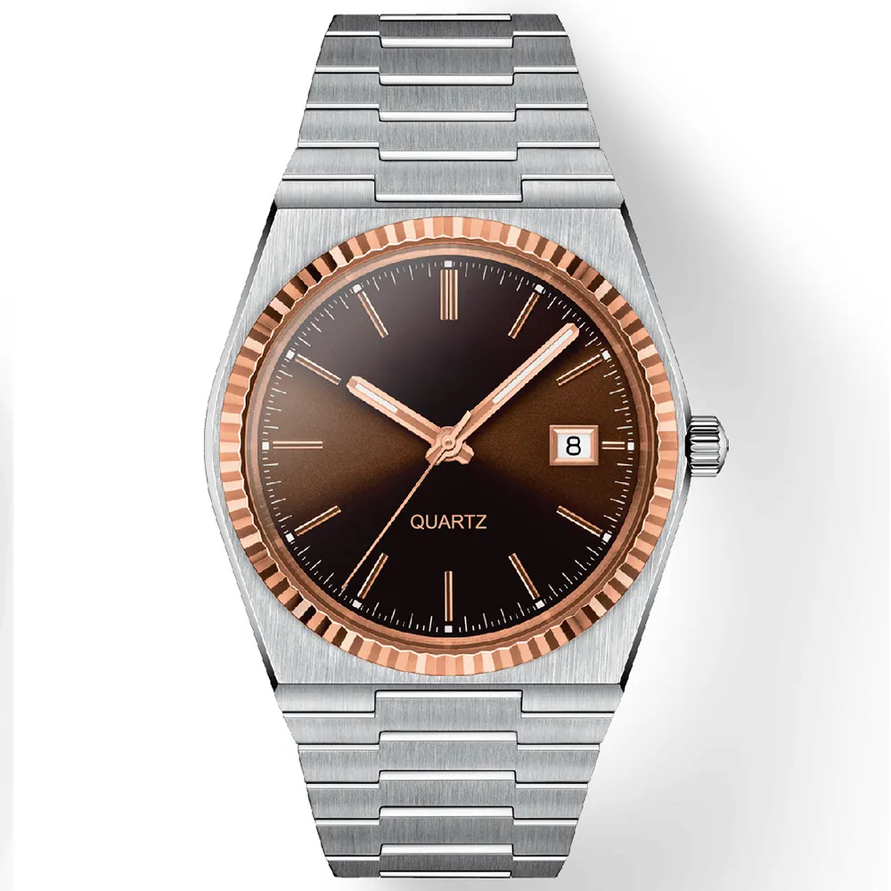 Relógio de quartzo masculino de aço inoxidável de alta qualidade relógios personalizados relógio de pulso masculino frete grátis