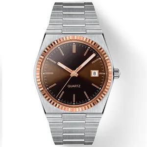 Hoge Kwaliteit Rvs Heren Quartz Horloge Custom Horloges Mannen Polshorloge Verzending Gratis