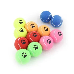 مصنع امى سبورت الاحترافي لاستخدام شعار حسب الطلب ملونة متينة كرة تنس للكلاب لعب الكلب كرة تنس