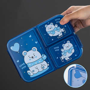 Lonchera Infantil con Diseño de Dibujos Animados, 900 ml, 3 Compartimentos, PP5, Hermética, con Tapa Extraíble, Logotipo Personalizado, para Niños Pequeños, Escuela, Guardería - Product Image 5