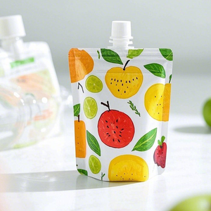 Sacchetto in Alluminio Riciclabile con Logo Personalizzato per Alimenti, con Beccuccio, per Pappe, Latte, Gelatine, Riso <span class=keywords><strong>e</strong></span> Porridge - Product Image 4