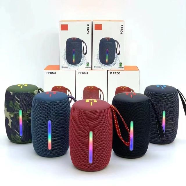 New P PRO3 Portable Wireless BT Speaker Outdoor Waterproof Subwoofer TWS Stereo RGB Light Rechargeable Gift Audio Speaker