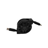 Câble de charge rapide rétractable Type C vers Type C 1M portable pour téléphone portable, ordinateur et imprimante avec conducteur en cuivre pur