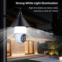 Caméra ampoule sans fil Wifi CCTV Sécurité Extérieure Caméra solaire Vision nocturne couleur intégrale Suivi automatique