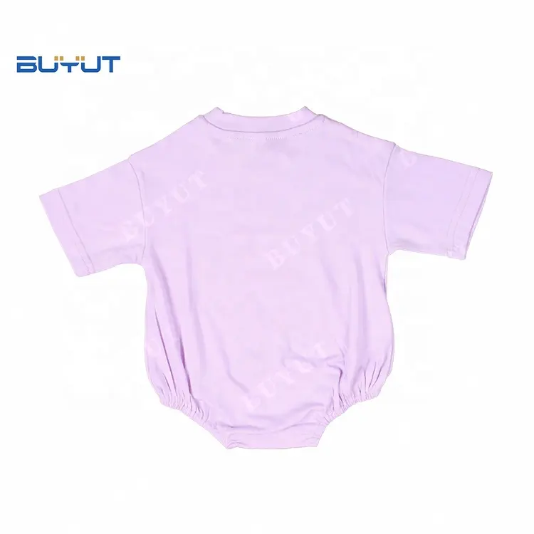 Blank Short sleeve bubble rompers infant Bodysuit clothing sublimation Polyester Baby round neck T-shirt Romper