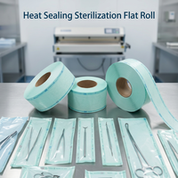 Film en rouleau plat de 55 mm x 200 m en papier médical CPP/PET pour la stérilisation par thermoscellage des kits chirurgicaux - Vente en gros
