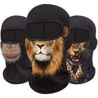 Vente chaude 3D Imprimé Plein Visage Cagoule Ski Masque Halloween Cosplay Crâne Animal Cagoule Numérique Image Méthode Drôle Cool Style