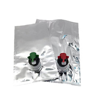 Pochettes de recharge liquides refermables anti-fuite VMPET 1L-3L avec valve pour vin rouge, vodka, champagne, bière