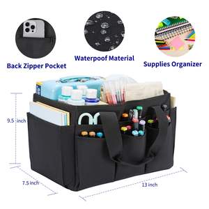 Sac de toilettage <span class=keywords><strong>pour</strong></span> animaux de compagnie imperméable et tendance, sac fourre-tout en néoprène, organisateur d'art, fermeture à glissière, fournitures de nettoyage, panier multifonctionnel - Product Image 2