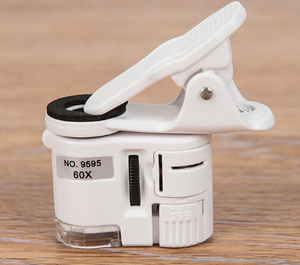 携帯電話顕微鏡拡大ガラス携帯電話カメラビデオ60倍ミニポータブル高倍率顕微鏡 - Product Image 1
