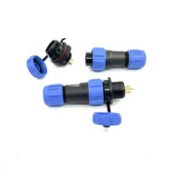 Écran LED 2 broches série SP13 connecteur de câble étanche IP68 circulaire en plastique