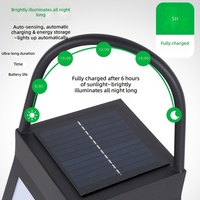 Lampe solaire LED de jardin, IP65, acier inoxydable, design moderne, éclairage de chemin extérieur, télécommande pour jardin