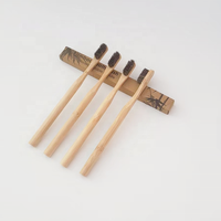 Brosse à dents en poils de cheval 100% biodégradable pour adultes, naturelle, écologique, pour usage domestique, emballage en boîte kraft