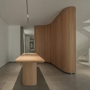 पर्यावरण अनुकूल सामग्री बांस फाइबर pvc वॉलपेपर वॉटरप्रूफ और आंतरिक सजावट फ्लैटेड दीवार पैनल - Product Image 1