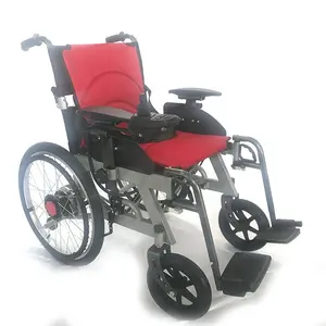 Легкое колесное кресло 20 А со стальной рамой, активная складная электрическая инвалидная коляска для людей с ограниченными возможностями