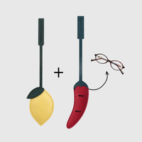 Porte-lunettes en cuir PU en forme de piment, attache pour sacs à main et sacs à dos, usage quotidien