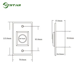 12V Exit Nút Touchless Không Có Cảm Ứng Kiểm Soát Truy Cập Cửa Exit Push Button