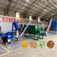 Machine professionnelle de broyage et de mélange de granulés d'aliments pour volailles, ligne de traitement des aliments pour animaux