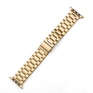 Solido tre perline in acciaio inox doppio pulsante farfalla fibbia cinturino per <span class=keywords><strong>Apple</strong></span> <span class=keywords><strong>Watch</strong></span> <span class=keywords><strong>9</strong></span> per Iwatch 8 metallo cinturino - Product Image 5