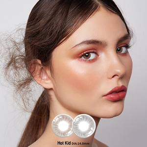 Haipurecon คอนแทคเลนส์สีธรรมชาติวัสดุ Hema สีน้ำตาลอ่อนแก้ไขสายตาสั้นด้วยตัวเลือกสีชมพูสีเขียวสีฟ้าสีม่วงอมเทา - Product Image 2