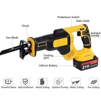 Scie sauteuse portative 21V, petite, à batterie lithium rechargeable, outil électrique haute puissance pour la découpe du bois, jaune, Chine