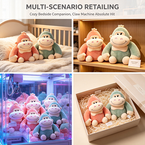 Peluche de Gorila de 12 Pulgadas, Muñeco de Mono Suave Relleno de Algodón PP, Proveedor Directo de Fábrica Global, Precio Económico, Compra al por Mayor - Product Image 3