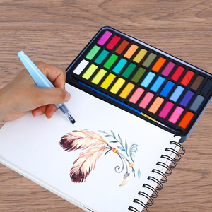 Juego de acuarelas profesionales, 36 colores, caja de lata - Product Image 5